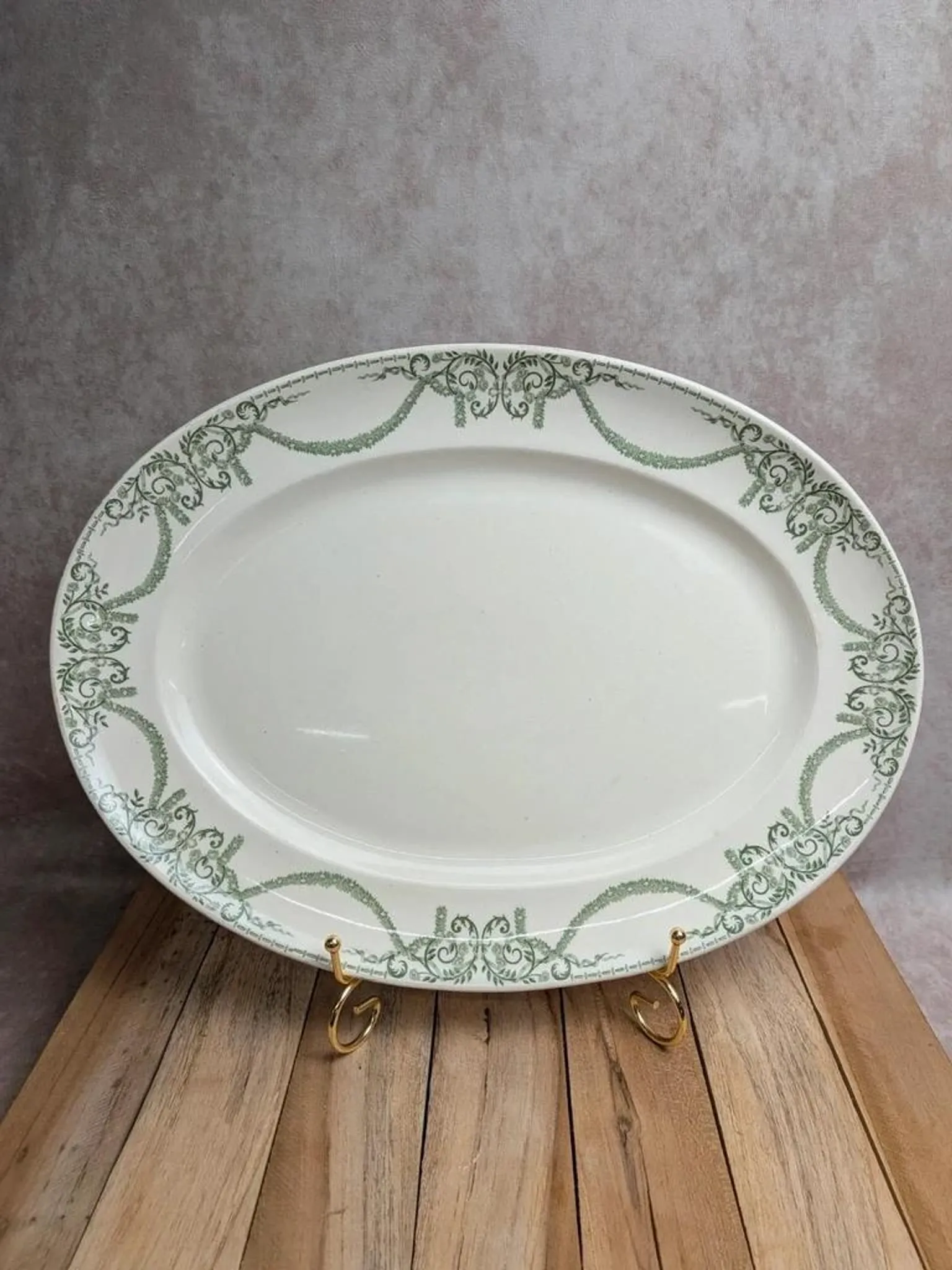 Large oval dish Terre de fer Creil et Montereau Labrador – Napoleon I service