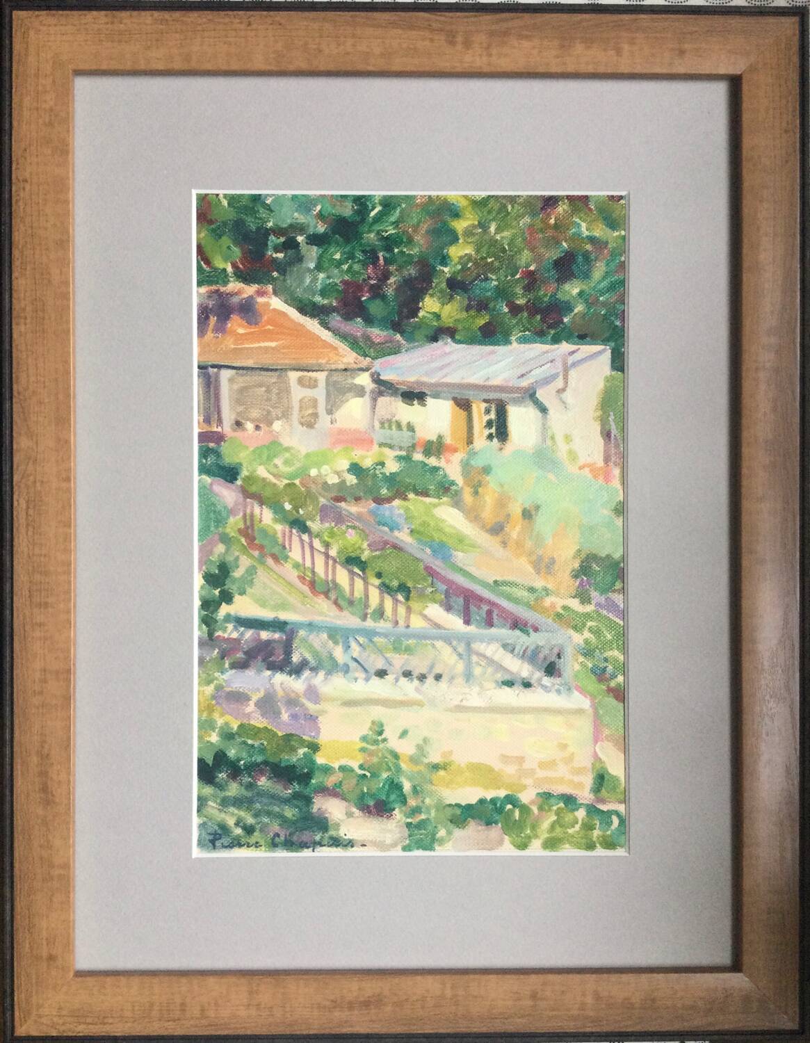 Study in Raincy. Oil on paper by Pierre CHAPUIS (1864-1942)
