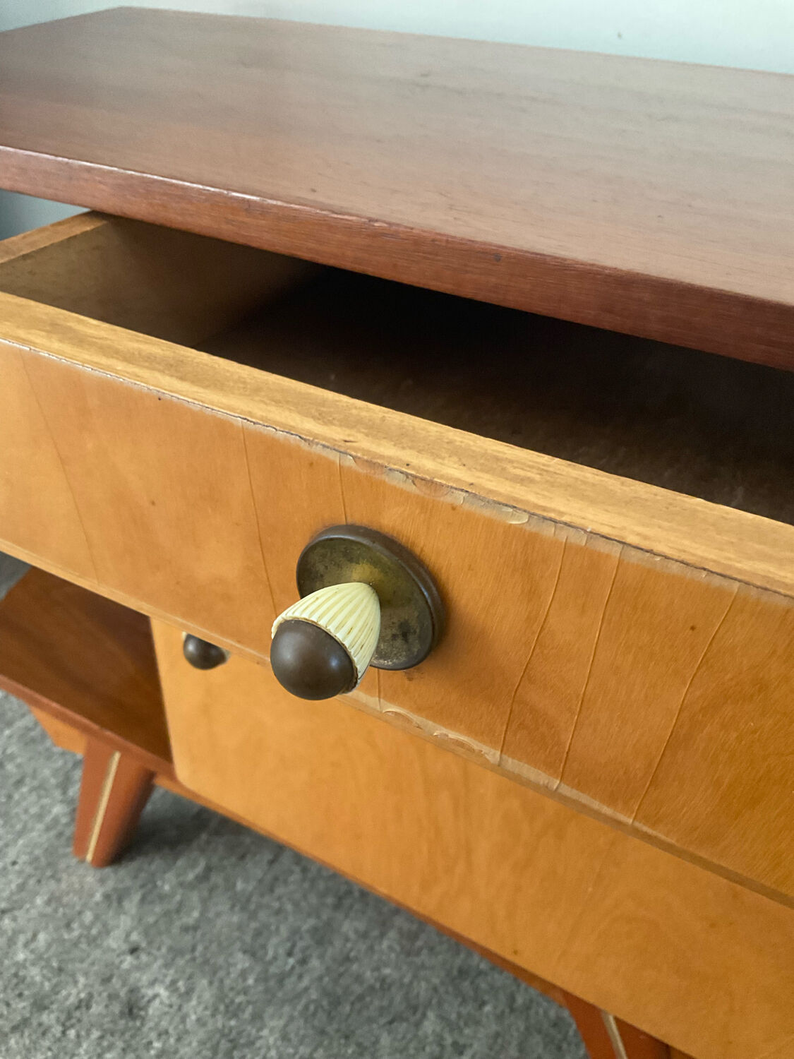 Vintage teak bedside table from the years 50-69