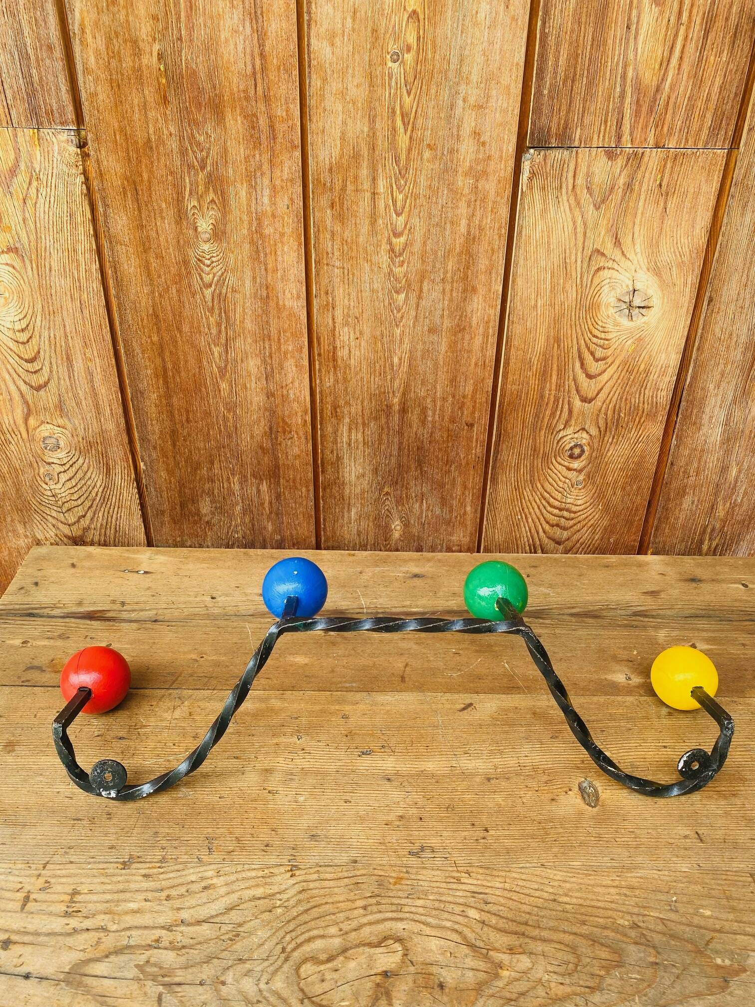 Vintage wall coat rack