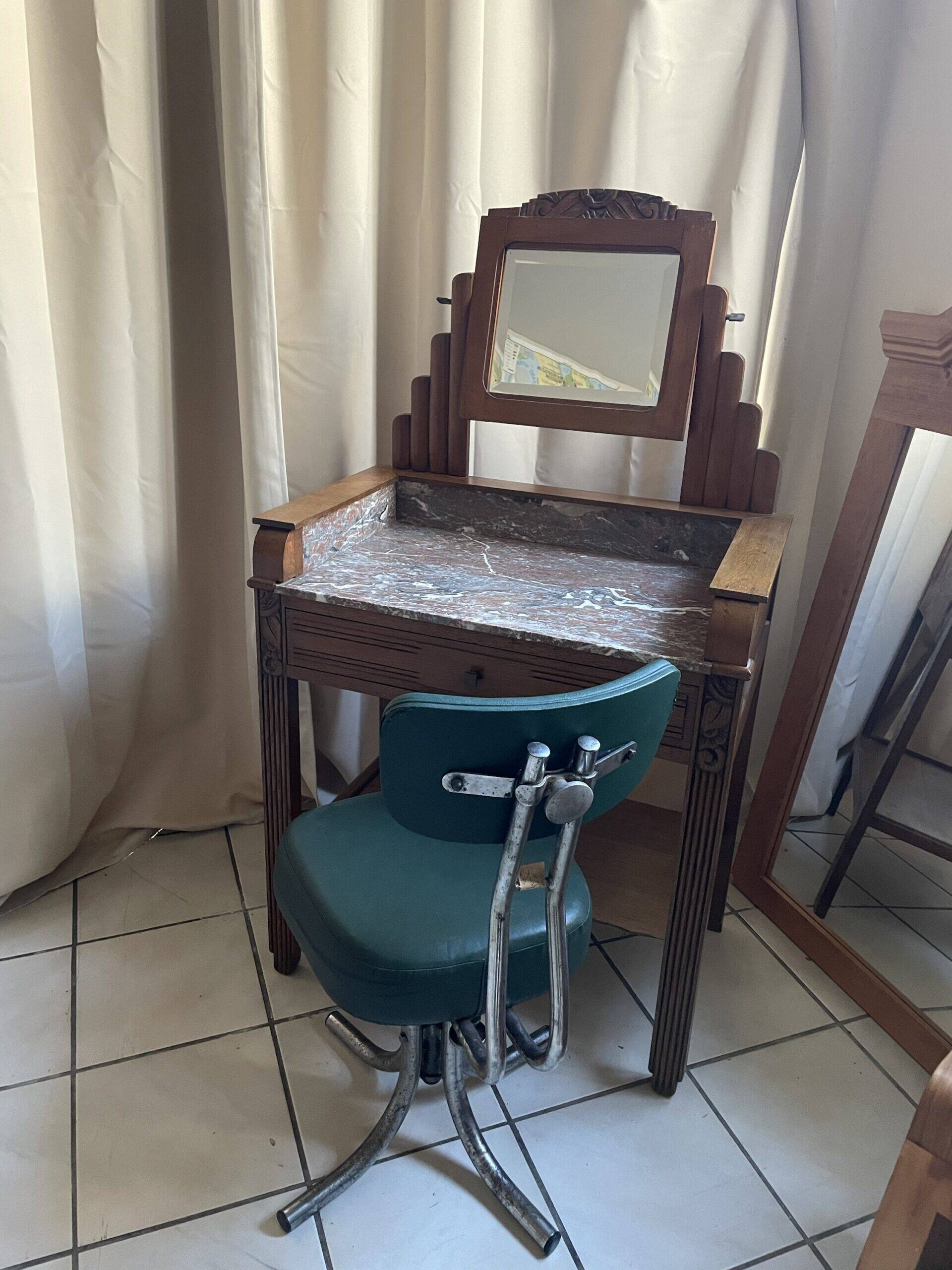 Art Deco oak dressing table