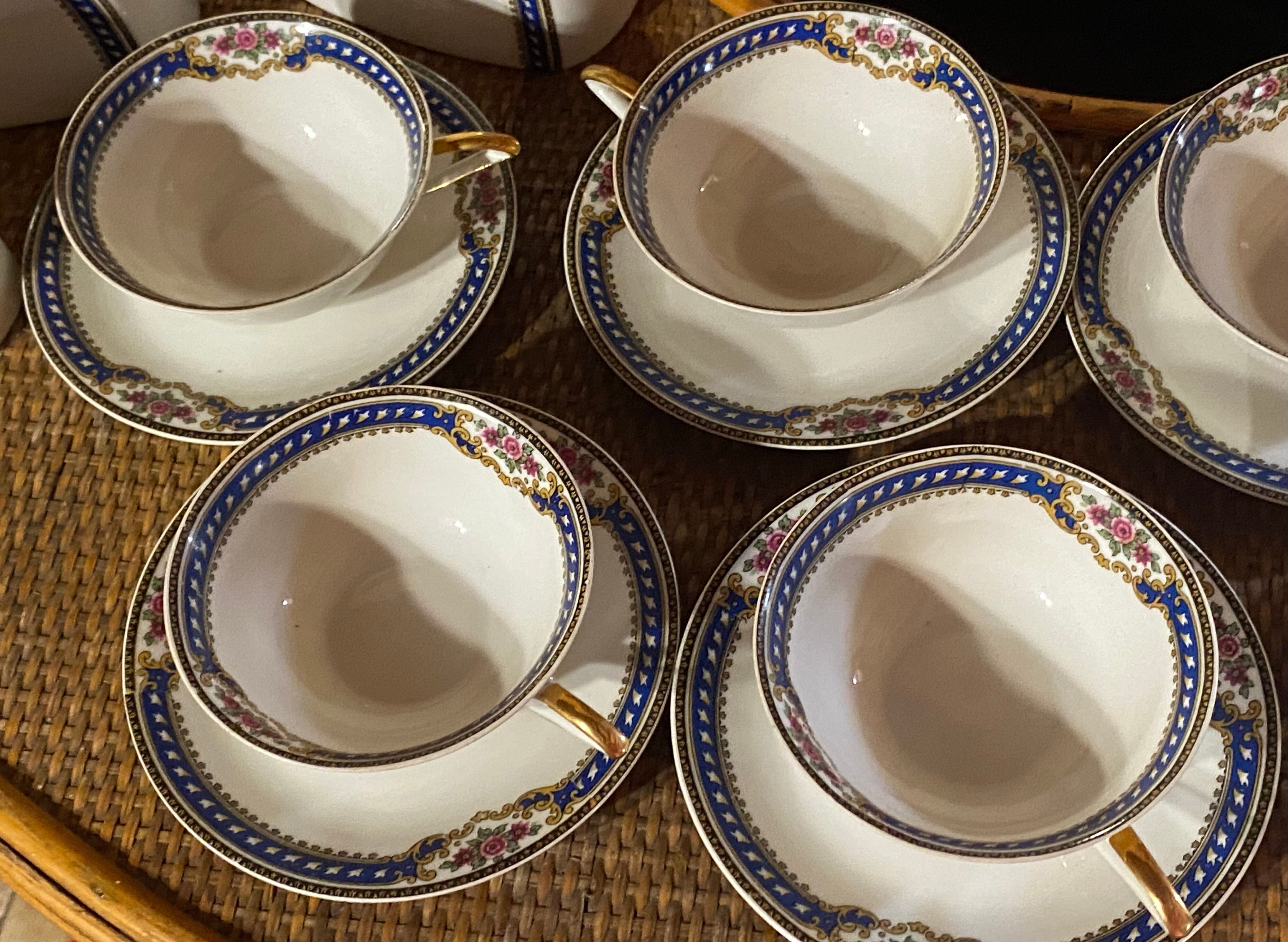 Touze Lemaitre Blanchet TLB service à thé et café art déco - Porcelaine  France - 1920-1949
