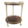 Italian goatskin and parchment serving bar cart