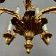 Lustre rococo. Bronze doré massif.