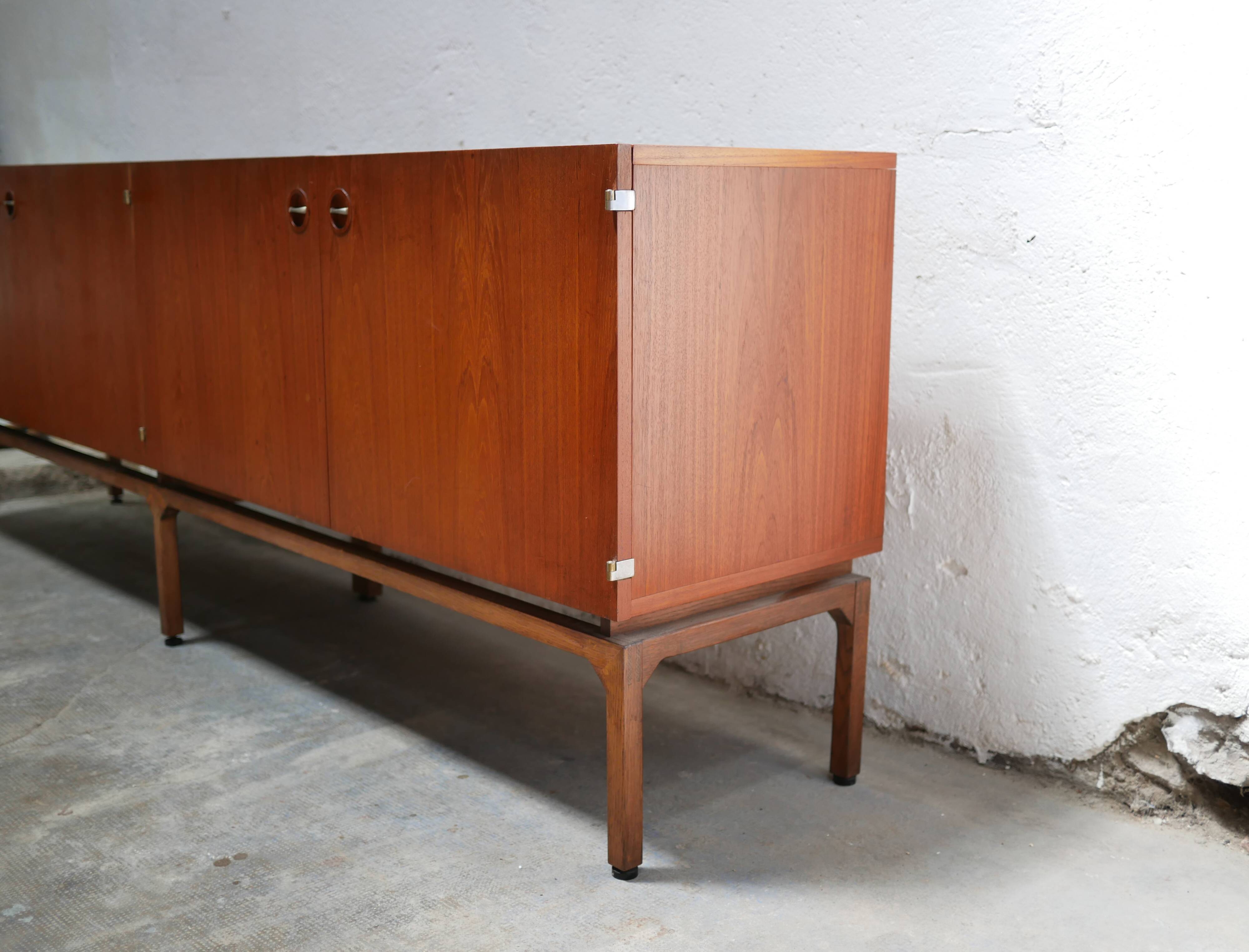 Teak enfilade by Gérard Guermonprez for Magnani editions