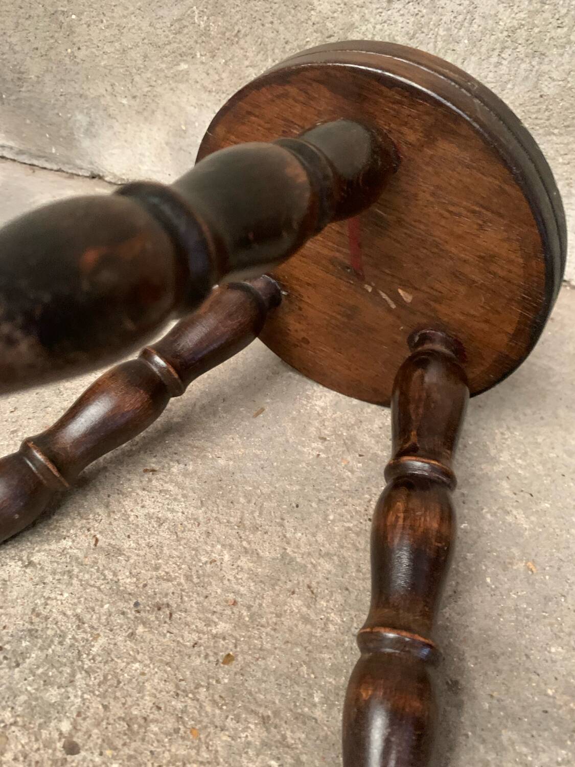 Antique tripod milking stool