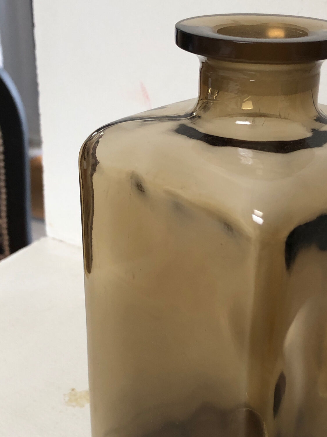 Carafe whisky in smoked glass, 1970