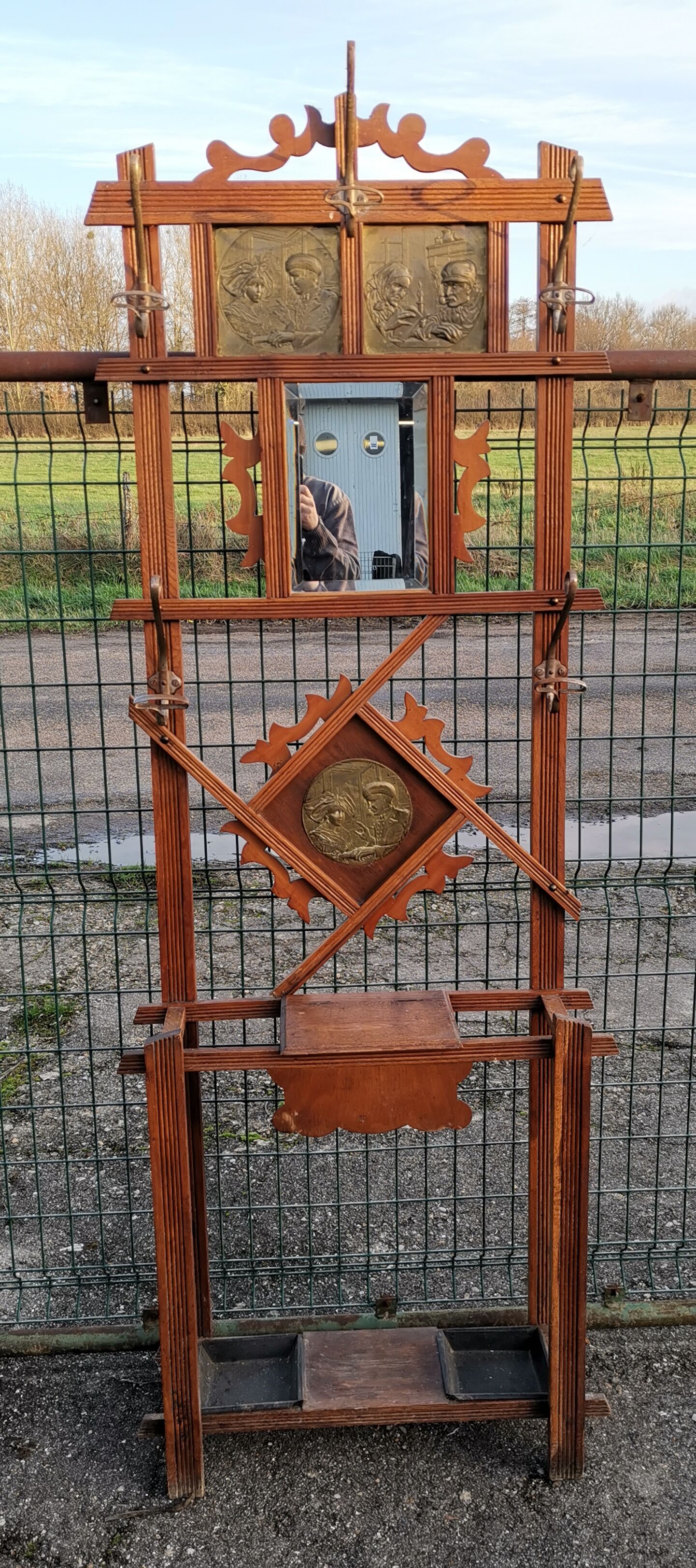 Art Deco coat rack cloakroom