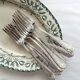 Set of 8 forks in SFAM silver metal