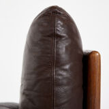 Leather lounge chair
