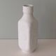 White biscuit vase with floral motif in relief, Hutschenreuther, Germany 1970