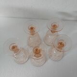 Set of five rosaline glasses