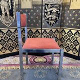 Suite of 4 velvet and chrome chairs 1970