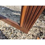 Wooden fireplace mirror