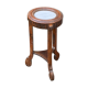Saddle door plant in chiseled wood and marble art deco