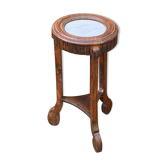 Saddle door plant in chiseled wood and marble art deco