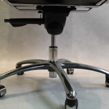 Leather and chrome office chair Luxy edition