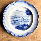 Assiette bleue "pêcheur"
