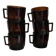 Set of amber glass coffee cups
