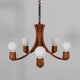 Vintage teak Candela pendant lamp Domus Danish design
