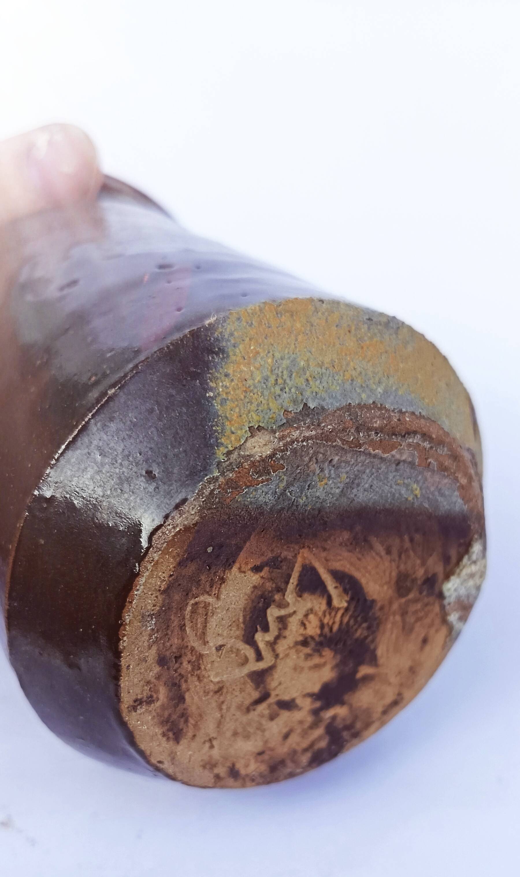 Stoneware vase by Eugène Lion, Saint-Amand-en-Puisaye