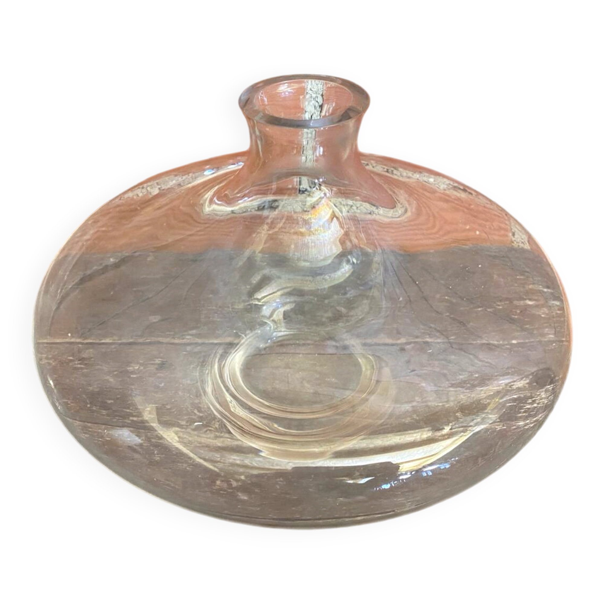 Vintage Glass Decanter Carafe Table Art #D850