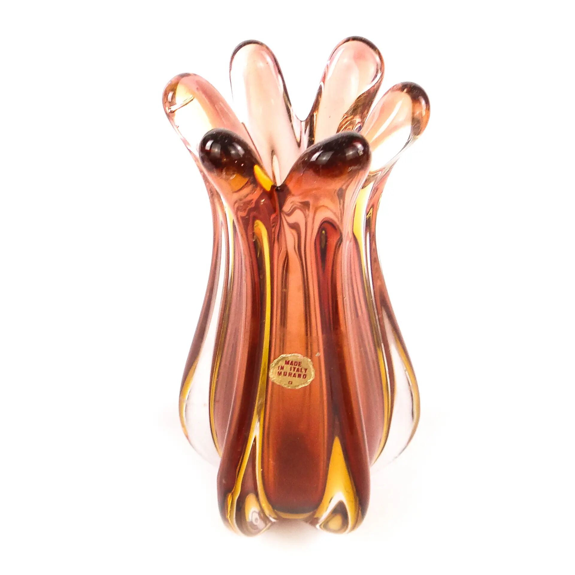 Murano vase, mid-century modern, glass, Italy, 1950s