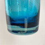 Set of five blue glasses