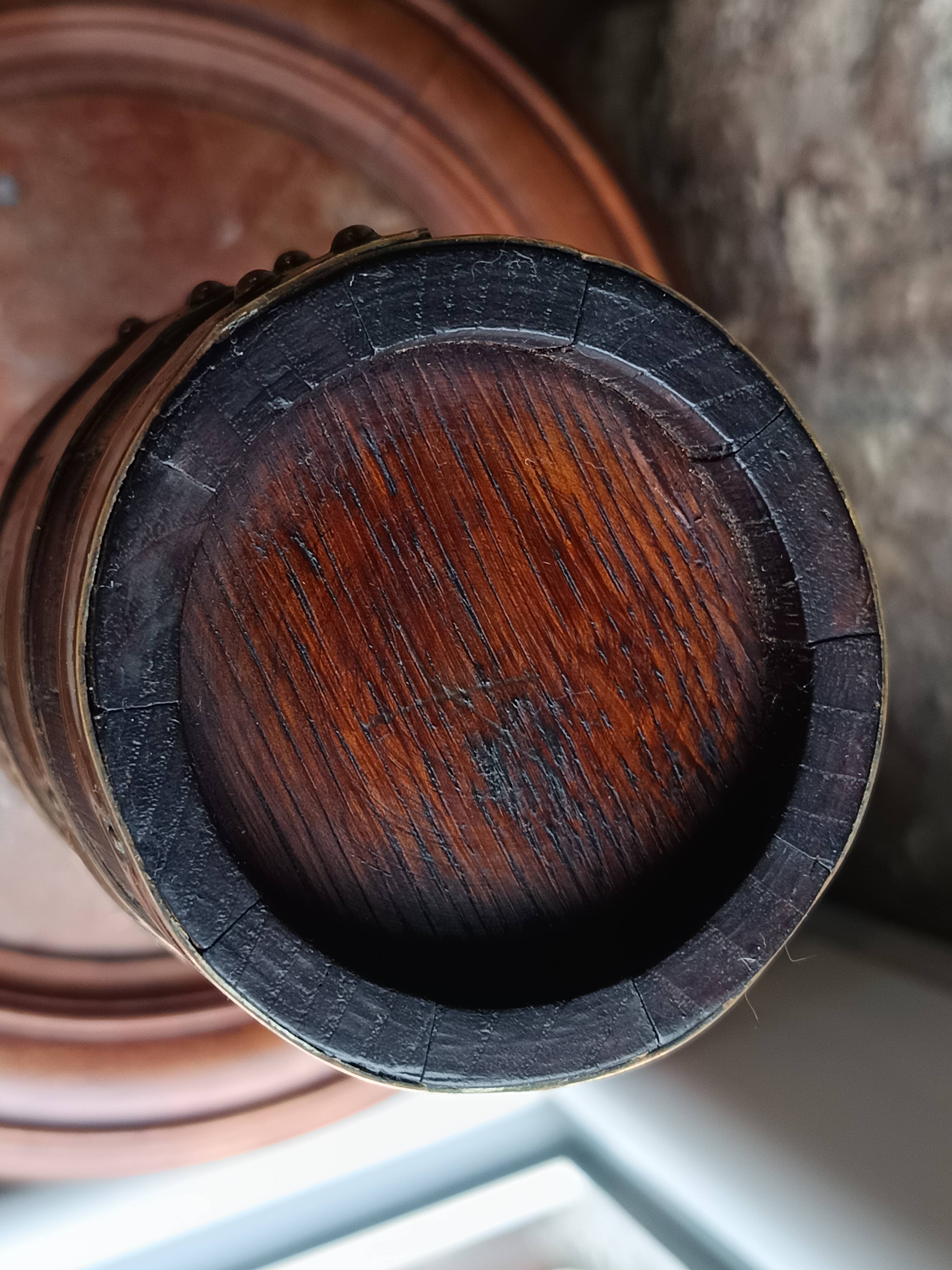 Ancien bouteille a cidre normande en bois