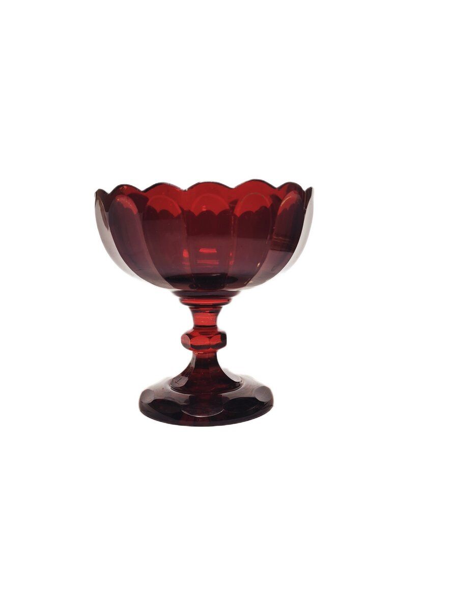 Biedermeier fruit bowl on stand, Austria, 1850s