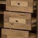 Chest of drawers made from solid 19th-century oak, handcrafted from reclaim