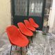 Set of 4 Geniève chairs by Dangles and Christian Defrance 1950