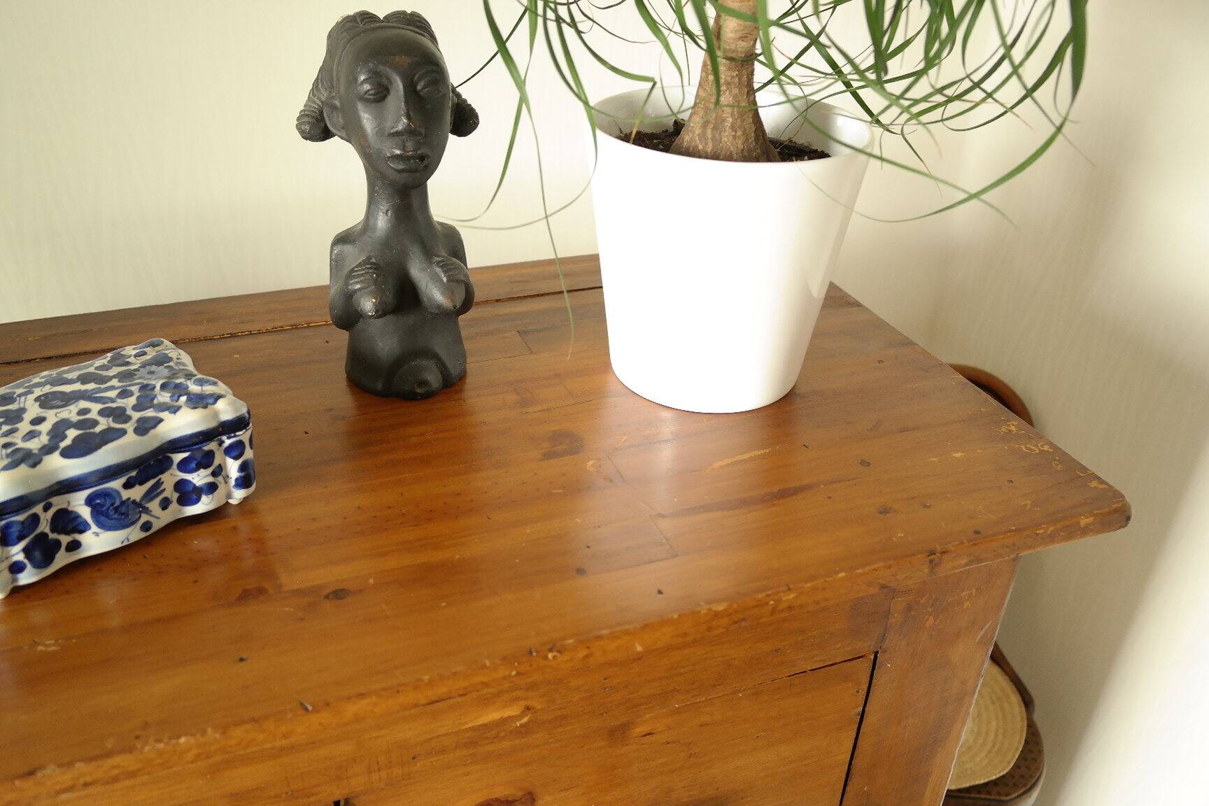 Rustic pine chest of drawers