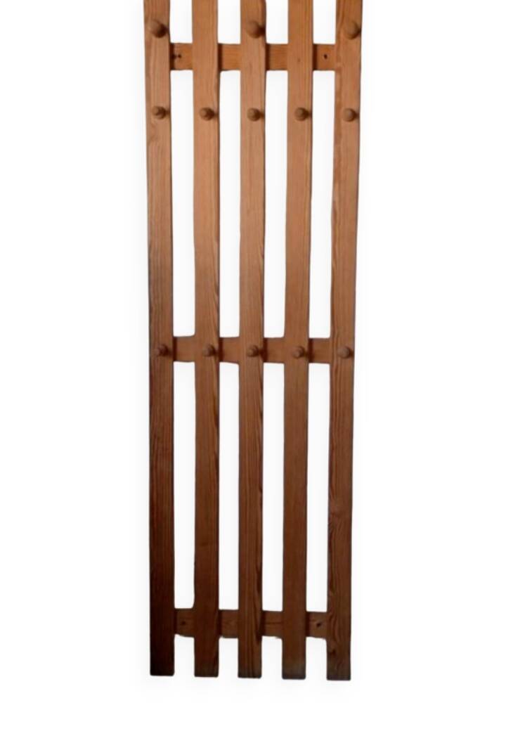 Vintage pine coat rack
