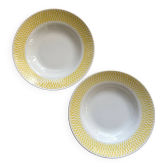 Yellow soup plates
