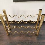 Vintage brass wine rack, 1970