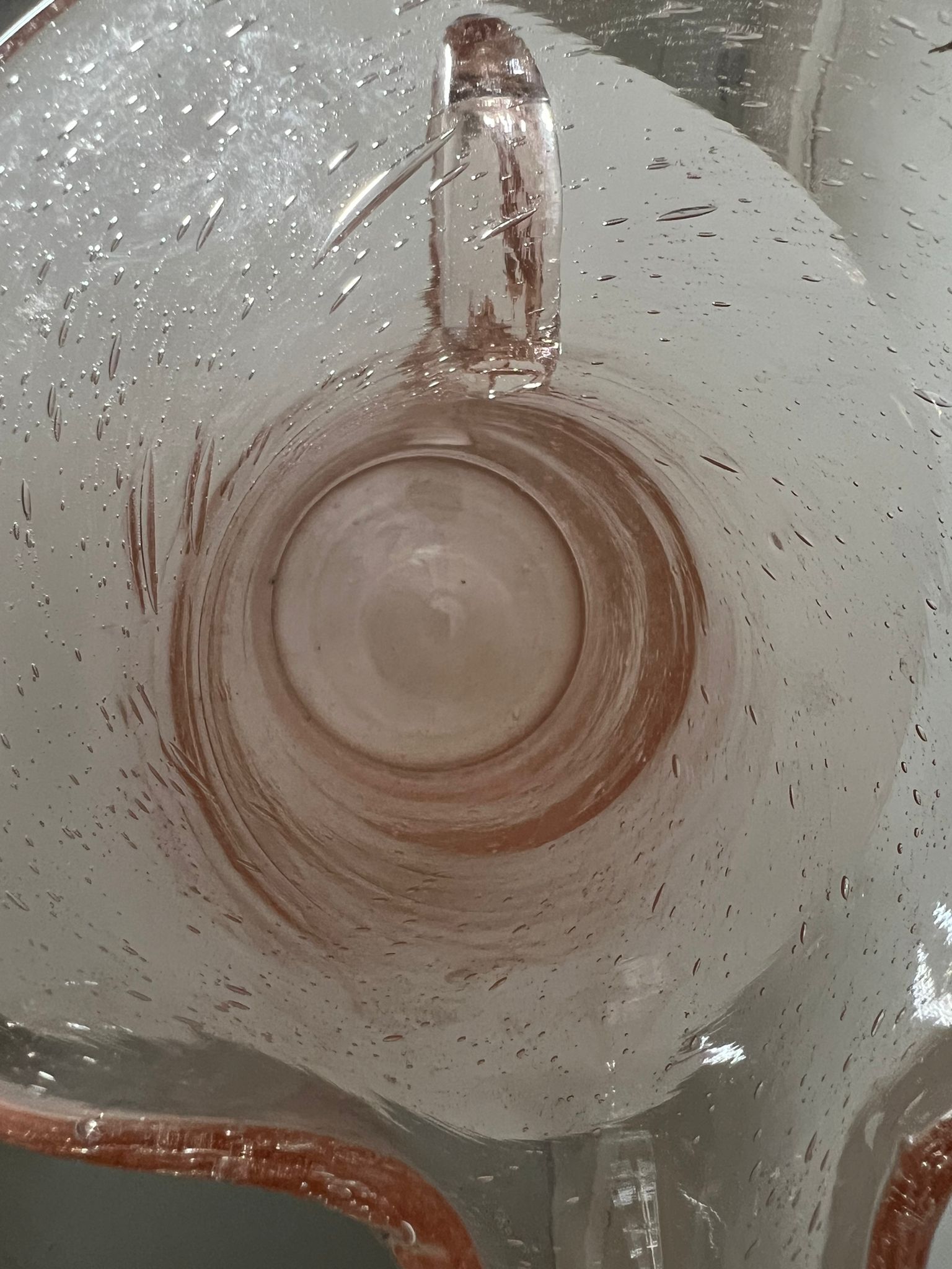 Glass decanter and mouth-blown, Biot 1960