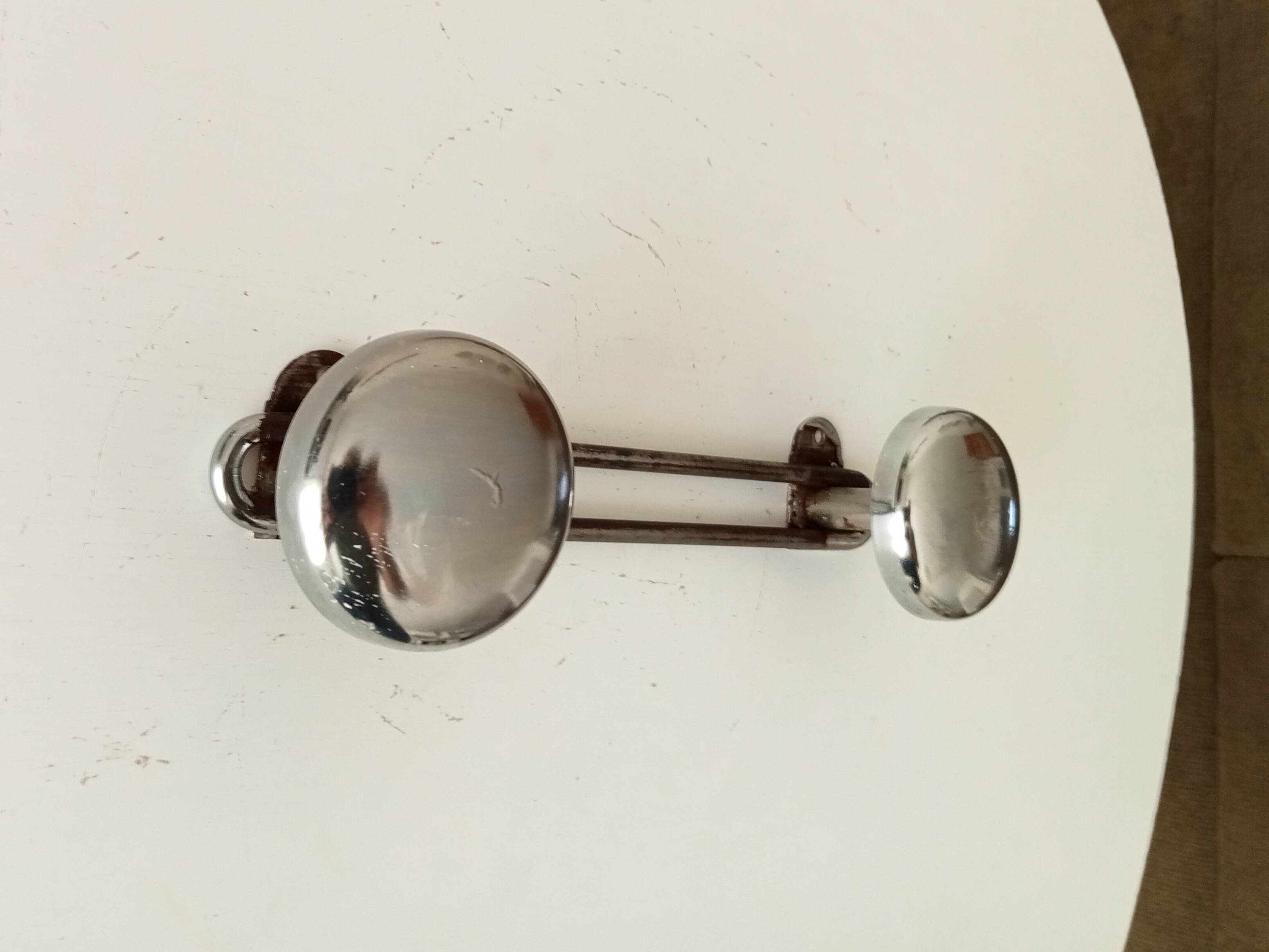 Vintage chrome wall coat rack from the 60s/70s