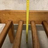 Bench design modernism vintage brutalist in wood
