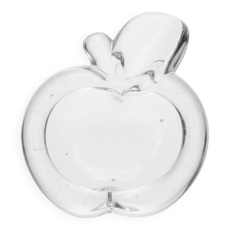 Art Vannes Vintage Crystal Apple Ashtray Trinket Dish Sauce Dish Decorative