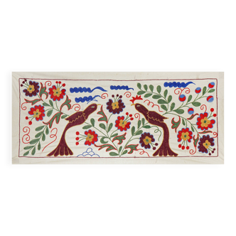 Vintage Turkish hand-knotted rug 44x96 cm