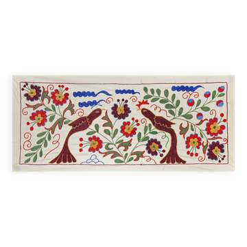 Tapis turc vintage noué à la main 44x96  cm