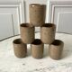 Set of 6 espresso cups in glazed stoneware 70s