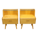 1960s Pair of Night Stands with, Czechoslovakia