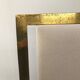 Set of 2 Michel Mangematin chairs in brass and virgin wool.