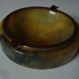 Alabaster and brass ashtray, Genuine Alabaster, vintage Italian circa 1960