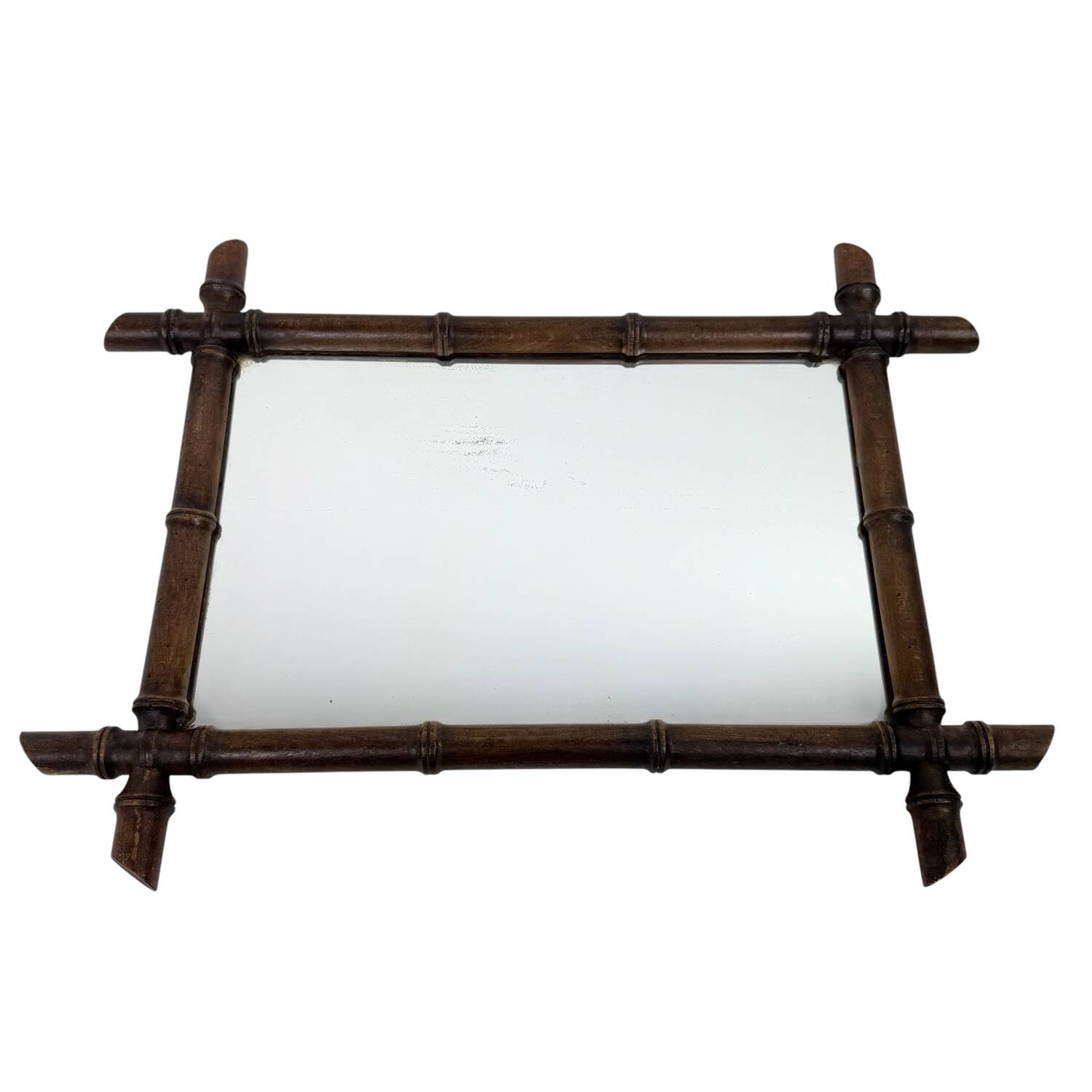 Vintage Faux Bamboo Mirror