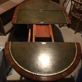 English tripod table in elm magnifying glass