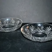 Saint-Louis set of 2 cut crystal bowls 4147 model Massenet signed