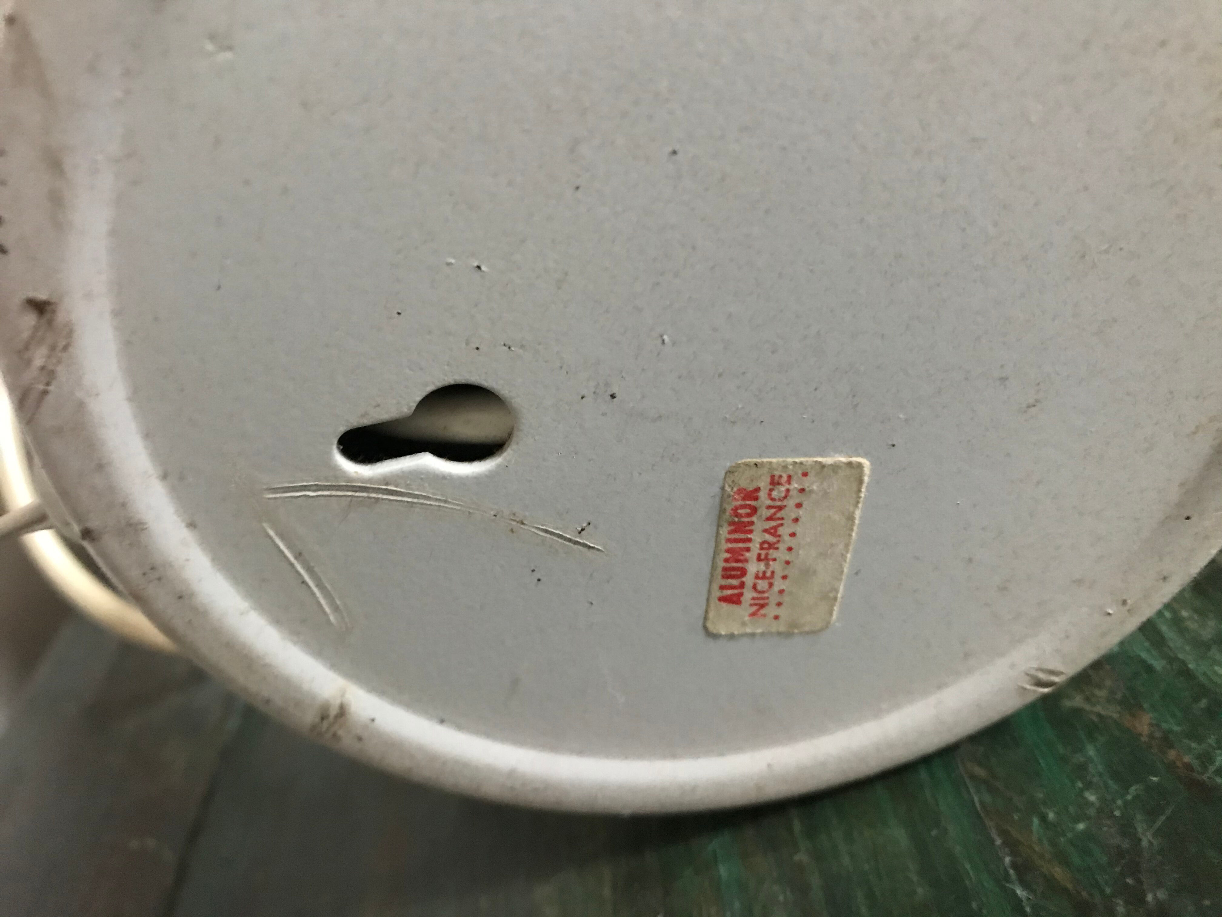 Nice Aluminor White Eyeball Vintage Lamp of the 70s